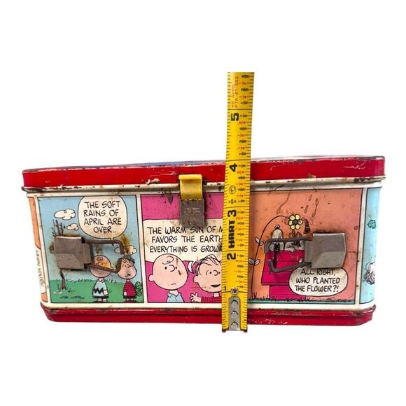 Vintage 1958 Peanuts Snoopy Lucy Lunchbox Featuring Comic Strip Graphics READ - Picture 5 of 16